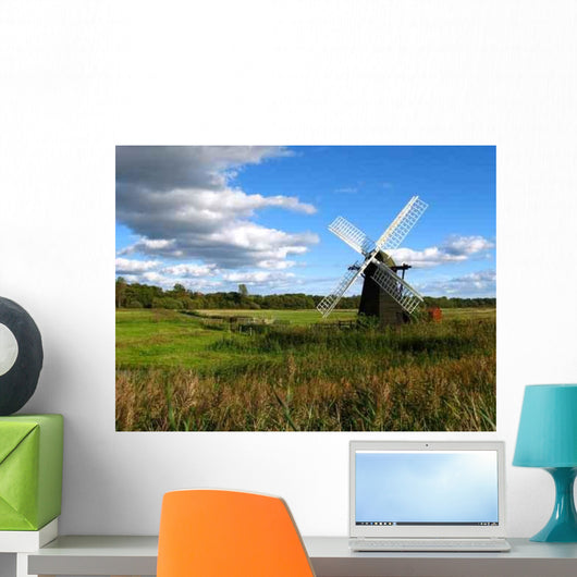 Old English Watermill Wall Decal