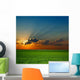 Sunrise Field Image Green Wall Decal