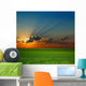 Sunrise Field Image Green Wall Decal