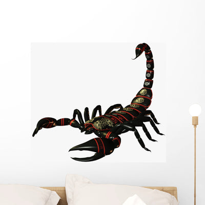 Scorpion Wall Decal shown on a wall