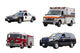 Set Emergency Vehicles Wall Decal Sticker Set