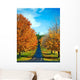 Road Travels between Autumn Wall Decal