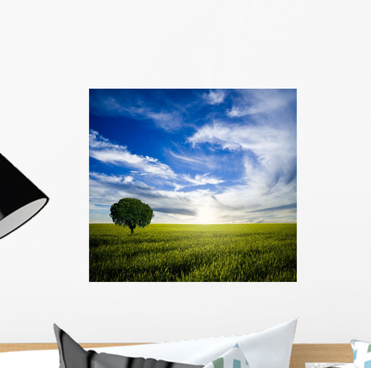 Lonely Tree Sunrise Wall Decal