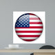 USA Flag Button Wall Decal