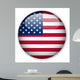 USA Flag Button Wall Decal