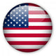 USA Flag Button Wall Decal