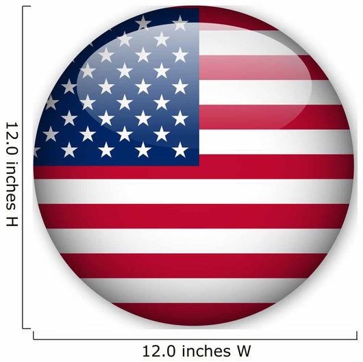 USA Flag Button Wall Decal