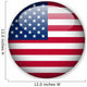USA Flag Button Wall Decal
