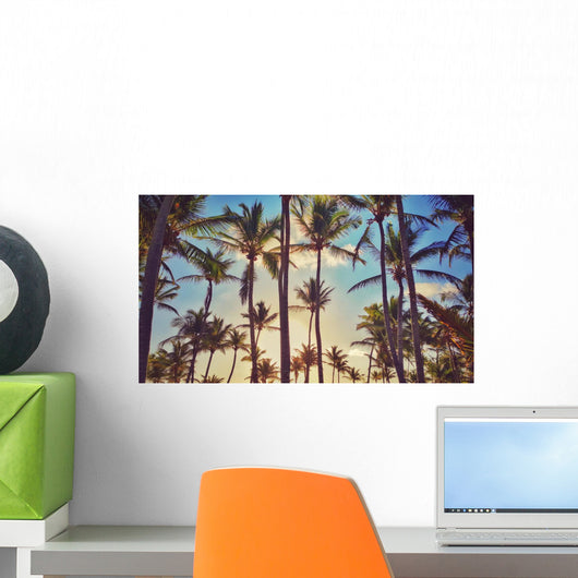 Palm Trees Beach Wall Decal