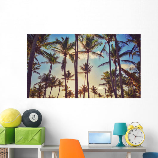 Palm Trees Beach Wall Decal