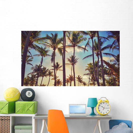 Palm Trees Beach Wall Decal