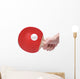 Table Tennis Player White Wall Decal