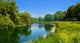 Summer Landscape with River Wall Decal
