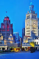 Downtown Chicago Skyline Early Wall Decal