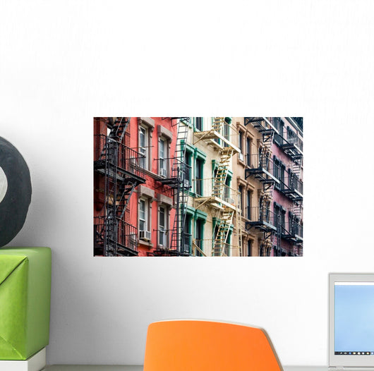 Colored Apartment Buildings New Wall Decal