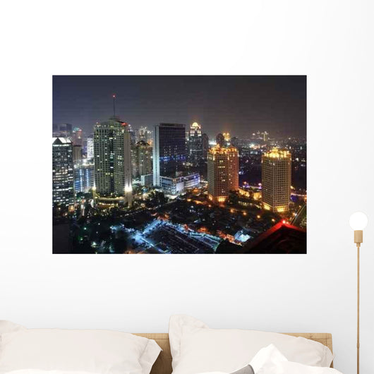 Night Capital City Wall Decal