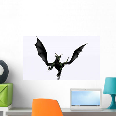 Dragon Wall Decal shown on a wall