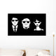 Three Person Glasses and Wall Decal