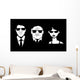 Three Person Glasses and Wall Decal