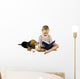 Boy and Dog Read Wall Decal