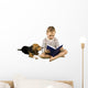Boy and Dog Read Wall Decal