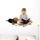 Boy and Dog Read Wall Decal