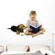 Boy and Dog Read Wall Decal