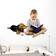 Boy and Dog Read Wall Decal