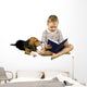 Boy and Dog Read Wall Decal