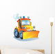 Cartoon Funny Tractor Bulldozer Wall Decal