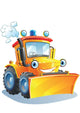 Cartoon Funny Tractor Bulldozer Wall Decal