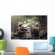 Old Asian Woman Working Wall Decal