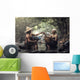 Old Asian Woman Working Wall Decal