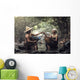 Old Asian Woman Working Wall Decal