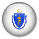 Massachusetts State Flag Button Wall Decal