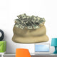 Bag Filled Dollars Wall Decal