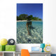 Snorkeler Exploring Starfish Lagoon Wall Decal