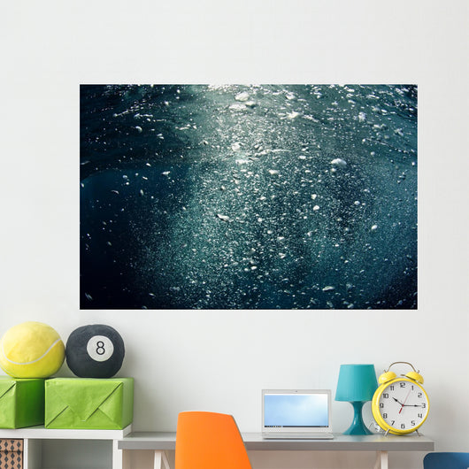 Bubbles Rising from Deep Close-up Wall Decal