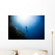 Free Diver Rising from Wall Decal