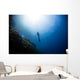Free Diver Rising from Wall Decal