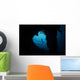 Snorkeler Exploring Heart-shaped Reef Wall Decal
