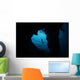 Snorkeler Exploring Heart-shaped Reef Wall Decal