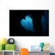 Snorkeler Exploring Heart-shaped Reef Wall Decal
