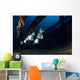Batfishes Swimming around Shipwreck Wall Decal