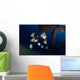 Batfishes Swimming around Shipwreck Close-up Wall Decal