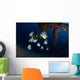 Batfishes Swimming around Shipwreck Close-up Wall Decal