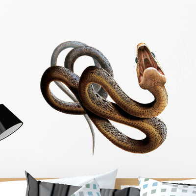 African Twig Snake Wall Decal shown on a wall