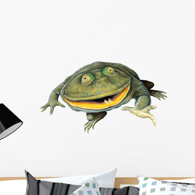 Budgett's Frog Wall Decal shown on a wall