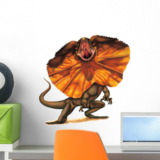 Frilled Lizard Reptile Wall Decal