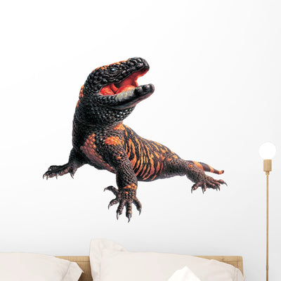 Gila Monster Reptile Wall Decal shown on a wall
